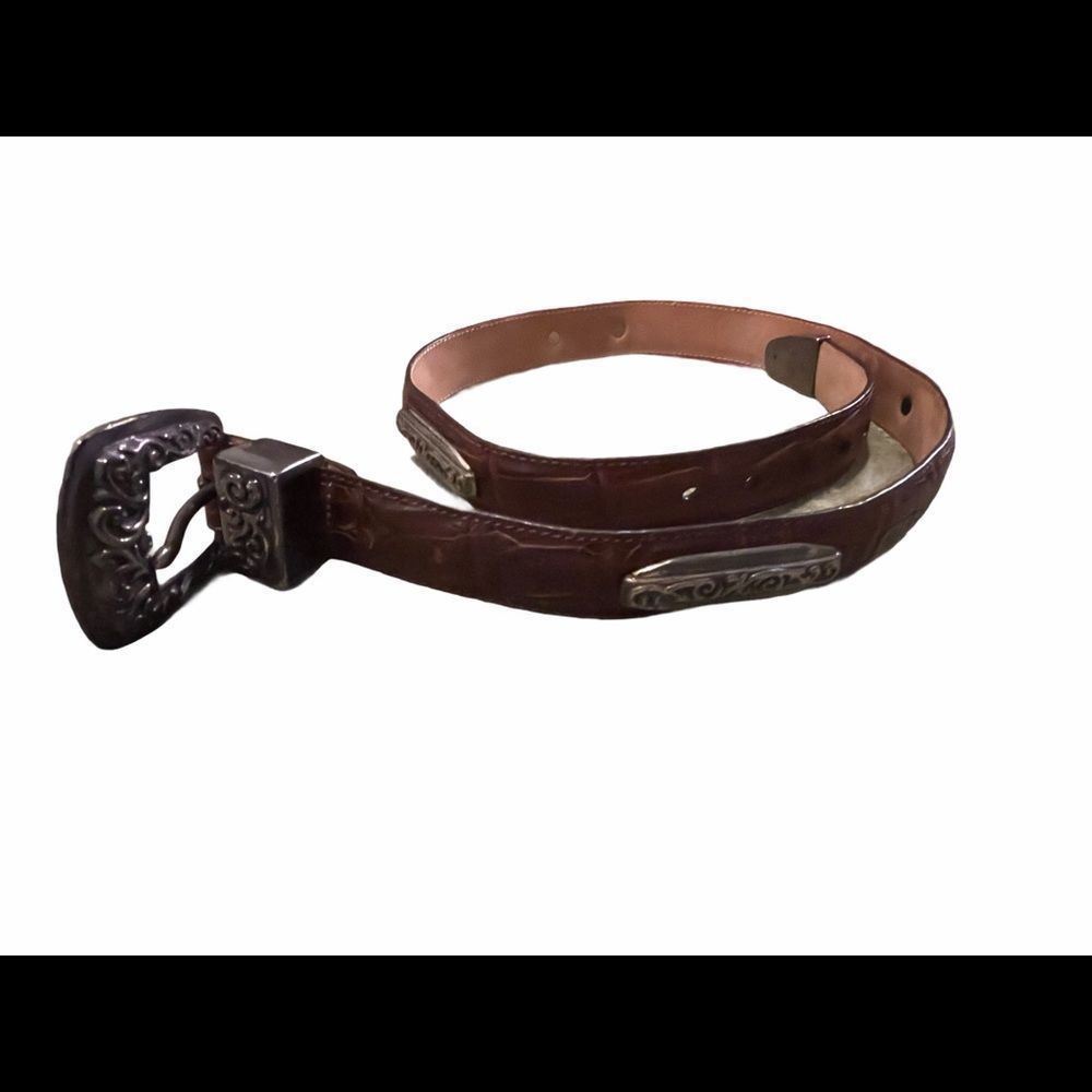 Brighton Brown Leather Belt Size M